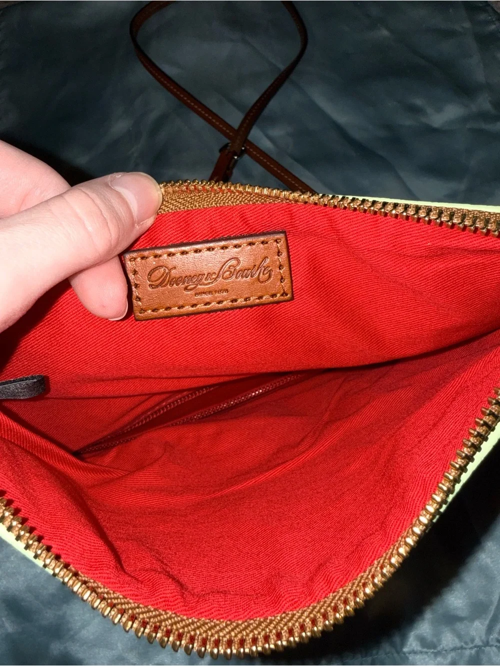 Dooney & Bourke pebble grain foldover zip crossbody bag